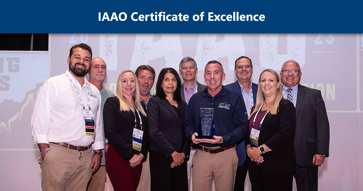The International Association of Assessing Officers (IAAO) awards the Pinellas County Property Appraiser's Office the Certificate of Excellence in Assessment Administration